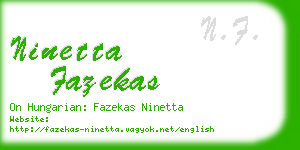 ninetta fazekas business card